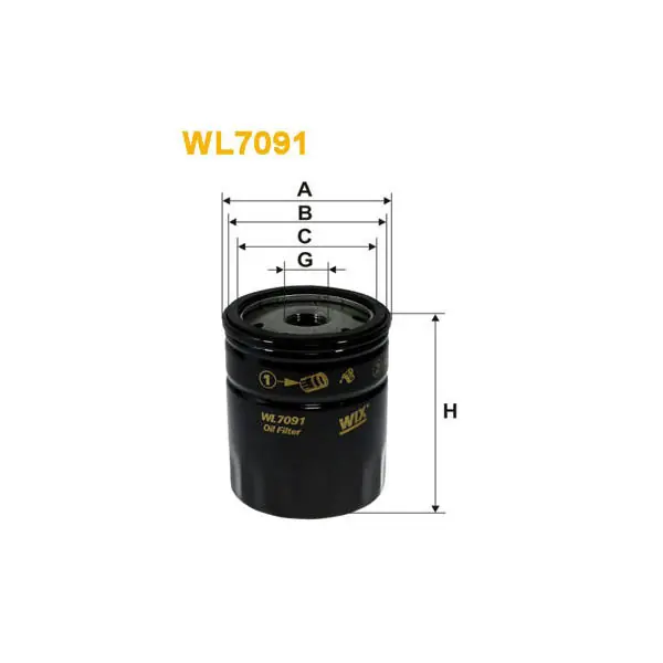 Časově Omezené Olejový filtr WIX FILTERS WL7091