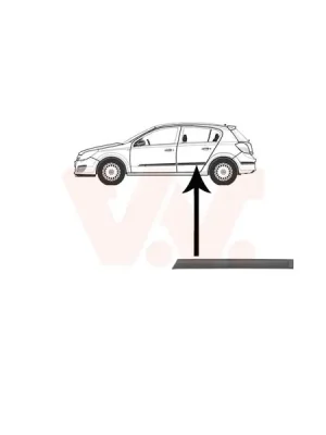 Ozdobná / ochranná lišta, dveře VAN WEZEL 3745405 Nová Kolekce