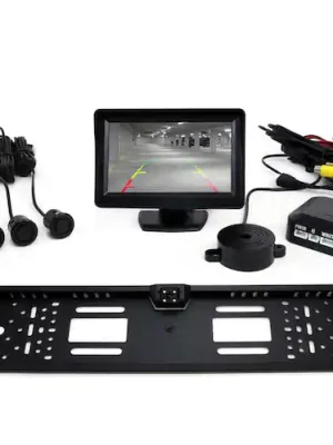 Parkovací asistent 4 senzory černé GOLD 18mm TFT01 4,3 `s kamerou ·CAM-402 LED v podložce pod SPZ Cenově Výhodný