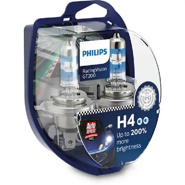 Akce Philips RacingVision GT200 12342RGTS2 H4 P43t-38 12V 60/55W 2 ks