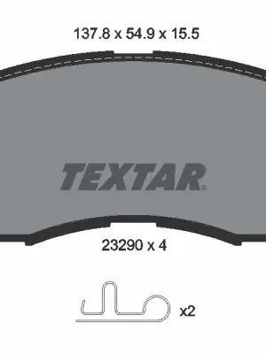 Sada brzdových destiček, kotoučová brzda TEXTAR 2329002 Akce