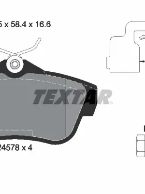 Sada brzdových destiček, kotoučová brzda TEXTAR 2457801 Top Prodej
