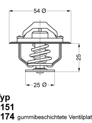 Autentický Termostat, chladivo WAHLER 417479D