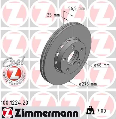 Super Cena Brzdový kotouč ZIMMERMANN 100122420