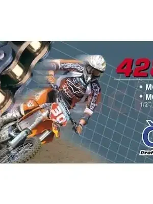 řetěz 428MX, ČZ (barva zlatá, 104 článků vč. rozpojovací spojky CLIP) Rychlé Dodání