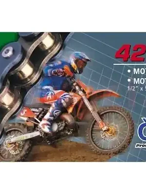 řetěz 428OR, ČZ - ČR (barva černá, 128 článků vč. rozpojovací spojky CLIP) Autentický