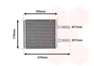 Výměník tepla, vnitřní vytápění VAN WEZEL 82006061 Vrácení Zdarma