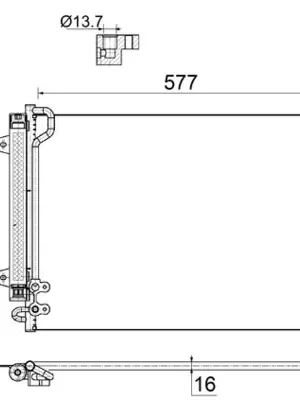 Kondenzátor, klimatizace MAHLE ORIGINAL AC 666 000S Pouze Dnes