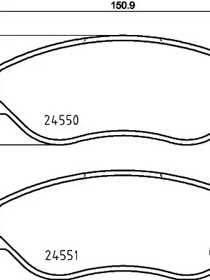 Kup Teď Sada brzdových destiček, kotoučová brzda HELLA 8DB 355 013-401