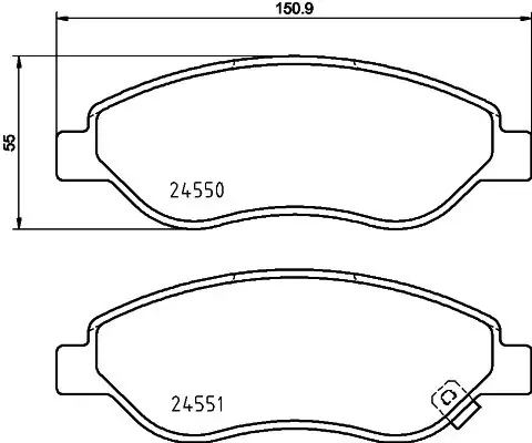 Kup Teď Sada brzdových destiček, kotoučová brzda HELLA 8DB 355 013-401
