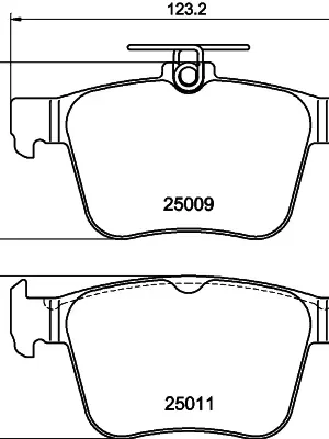 Sada brzdových destiček, kotoučová brzda HELLA 8DB 355 020-261 Rychlé Dodání