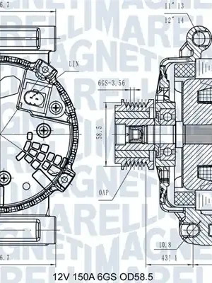Generátor MAGNETI MARELLI 063731546110 Akce