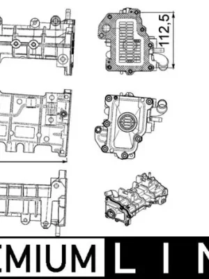 Vysoce Kvalitní Chladič, recirkulace spalin MAHLE ORIGINAL CE 23 000P