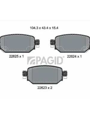 Sada brzdových destiček, kotoučová brzda PAGID T2771N Top Prodej