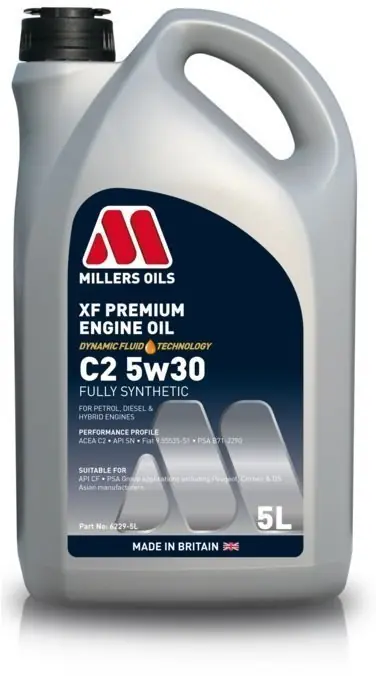 MILLERS OILS XF PREMIUM C2 5W30 5 L Vysoce Kvalitní