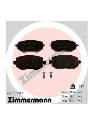 Sada brzdových destiček, kotoučová brzda ZIMMERMANN 22610.180.1 Sezónní Sleva