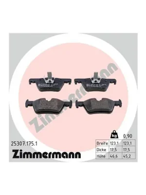Speciální Cena Sada brzdových destiček, kotoučová brzda ZIMMERMANN 25307.175.1