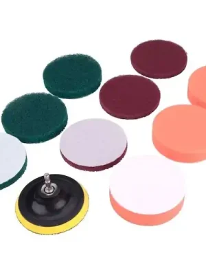 Sada čistících/leštících výseků na vrtačku průměr 100 mm, 3×3 druhy, 10 ks - EXTOL CRAFT Bezpečná Platba