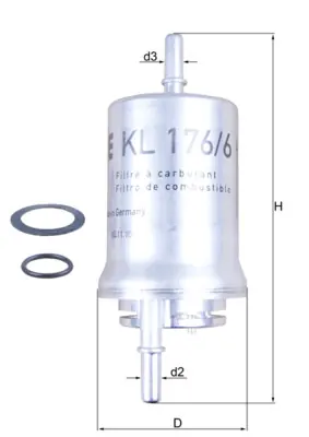 Jen Po Omezenou Doba Palivový filtr MAHLE ORIGINAL KL1766D