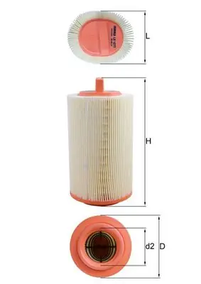 Expresní Doručení Vzduchový filtr MAHLE ORIGINAL LX1277