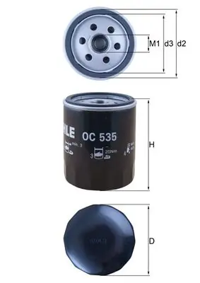 Cenová Bomba Olejový filtr MAHLE ORIGINAL OC535