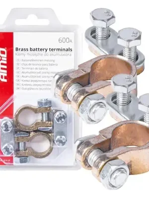 Svorky na autobaterii mosazné 600AMP, 2 ks / blistr Nejprodávanější