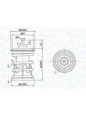 Vrácení Zdarma Termostat, chladivo MAGNETI MARELLI 352317005090