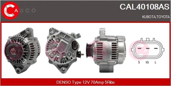 Doprava Zdarma Generátor CASCO CAL40108AS