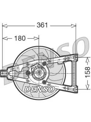 Větrák, chlazení motoru DENSO DER09011 Nejlepší Volba