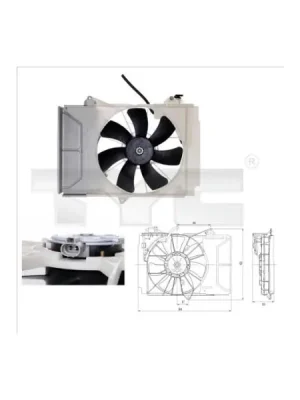 Expresní Doručení Větrák, chlazení motoru TYC 836-0011