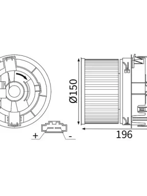 vnitřní ventilátor MAHLE AB 449 000S Cenová Bomba