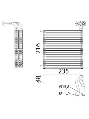 Výparník, klimatizace MAHLE AE 289 000S Akční Nabídka